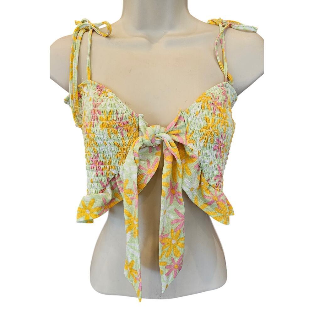 Jolie & Joy by FCT with Love Neon Floral Crop Top XL NWT summer festival party